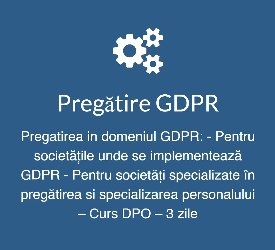 Pregătire GDPR