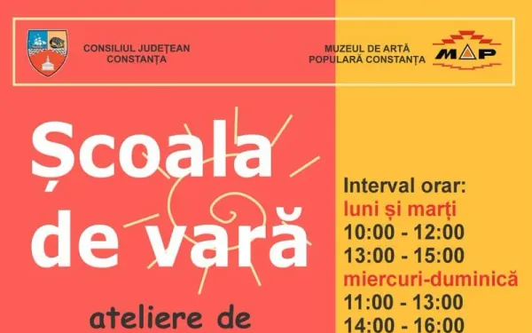 Muzeul de Artă Populară Constanța organizează „Școala de vară – ateliere de pictură pe sticlă” (24–30 august 2026)