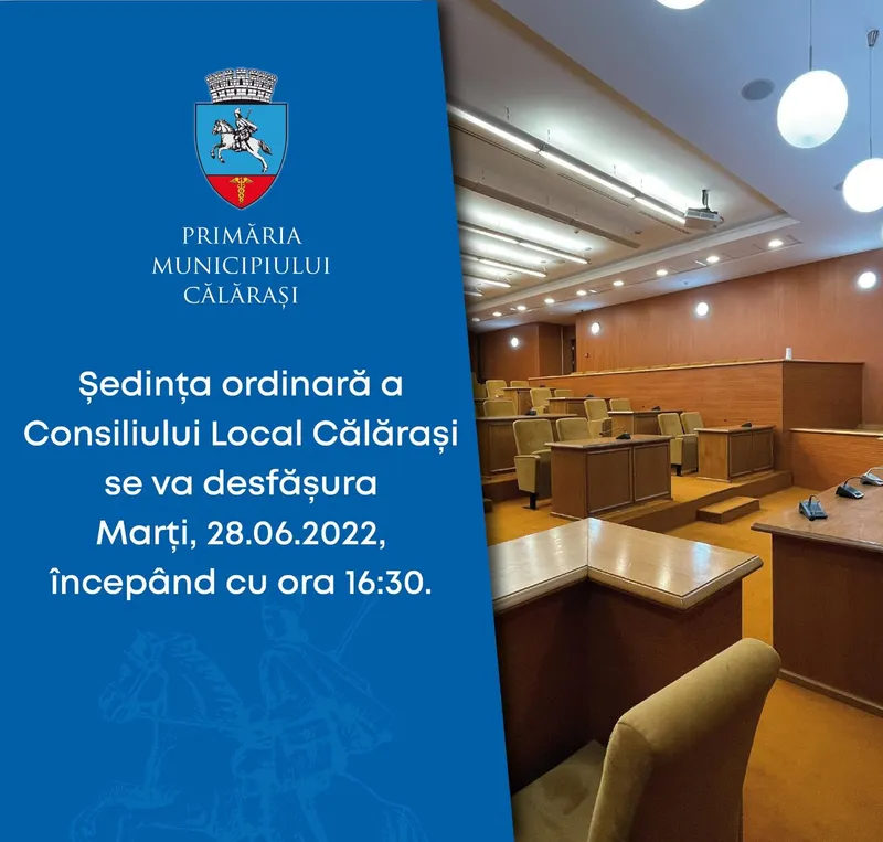Comunicate și anunțuri de presă | Consiliu Local, convocat marţi, 28 iunie, în şedinţă ordinară
