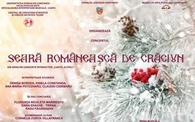 Consiliul Judeţean Constanţa organizează concertul ”O seară românească de Crăciun”