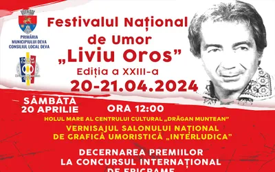 O nouă ediție a Festivalului Național de Umor „Liviu Oros”, are loc la Deva!