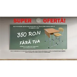 Set Pupitru Școlar Ergonomic cu Înălțime Reglabilă – Soluția Ideală pentru Clasele I-XII