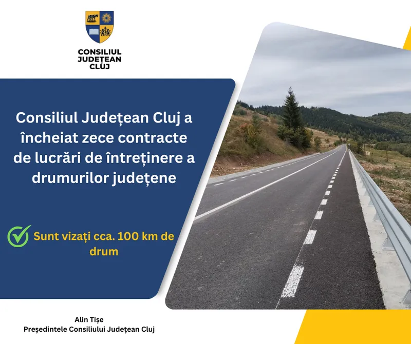 Consiliul Județean a încheiat zece contracte de lucrări de întreținere a drumurilor județene
