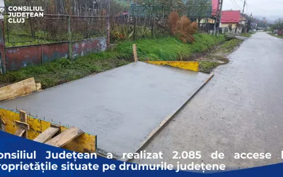 Consiliul Județean a realizat 2.085 de accese la proprietățile situate pe drumurile județene