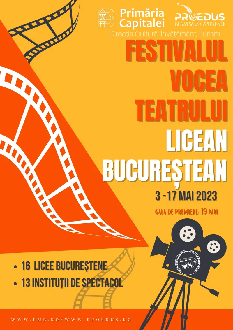 Începe Festivalul Vocea Teatrului Licean Bucureștean, cel mai mare proiect cultural dedicat elevilor bucureșteni