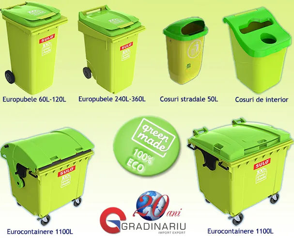 CONTAINERE SI PUBELE 100% ECOLOGICE