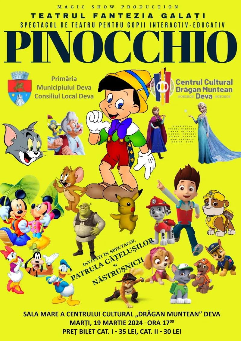 ,,Pinocchio” - Spectacol interactiv pentru copii