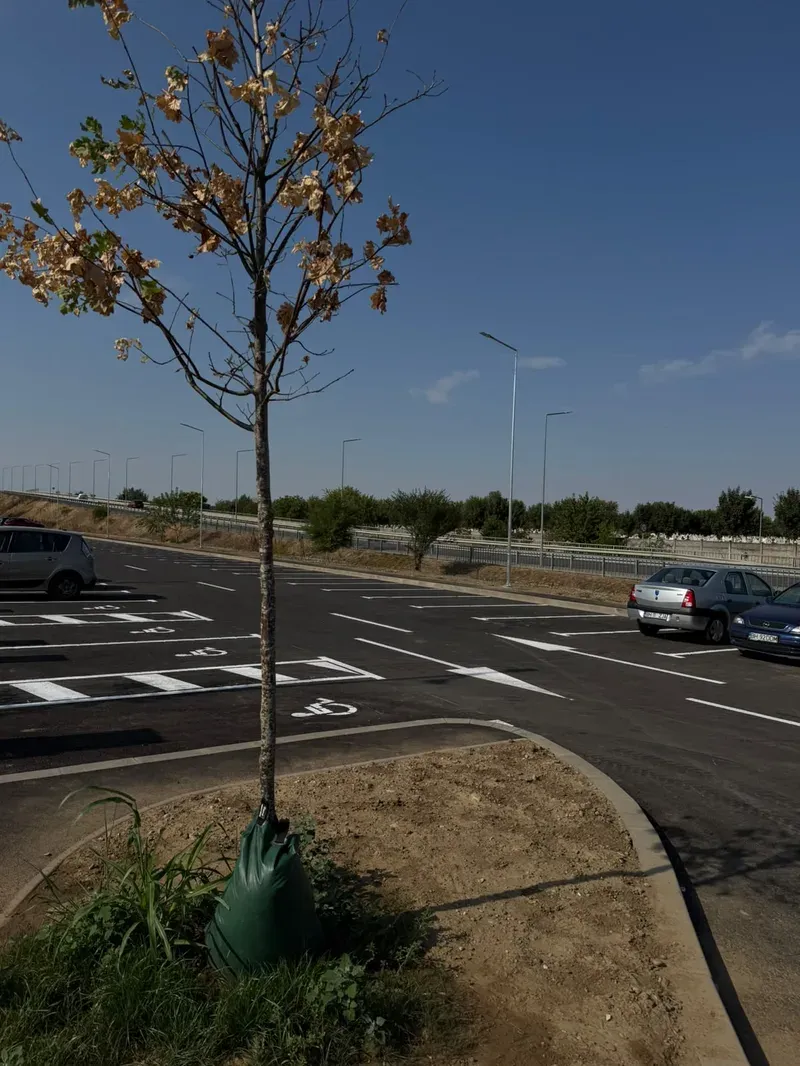 Parcarea de pe strada Thurzo Sandor a fost amenajată; lucrările continuă la spațiile verzi