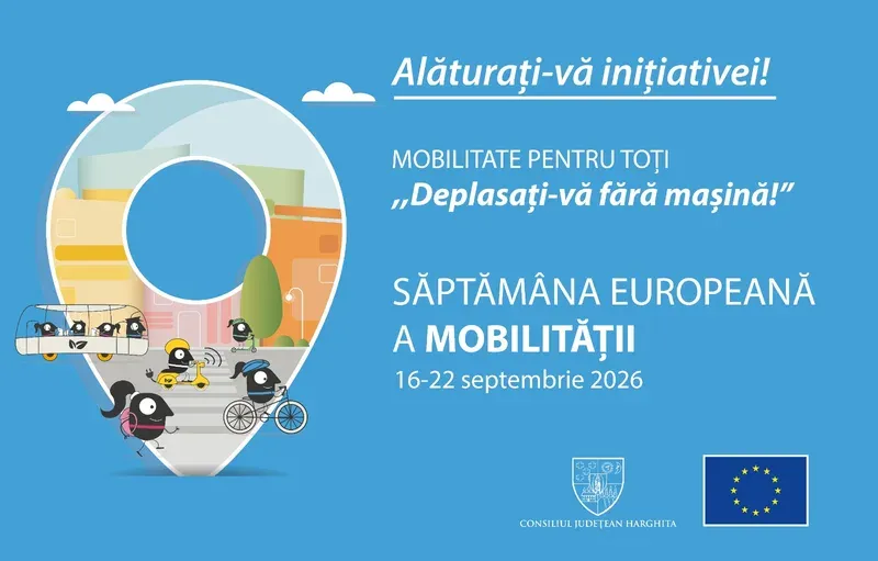 Județul Harghita se alătură Săptămânii Europene a Mobilității (16–22 septembrie 2026)