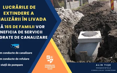Lucrări de extindere a canalizării în Livada