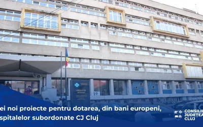 Trei noi proiecte pentru dotarea, din bani europeni, a spitalelor subordonate Consiliului Județean  Valoarea acestora este de peste 57,3 milioane de lei