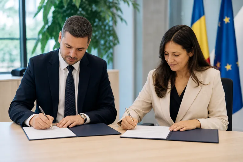 InfoCons și Universitatea Româno‑Americană încheie parteneriat în cadrul proiectului ProEduHub pentru facilitarea accesului tinerilor din diaspora la învățământul din România