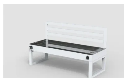 Banca Inteligenta cu sezut din panou fotovoltaic si spatar