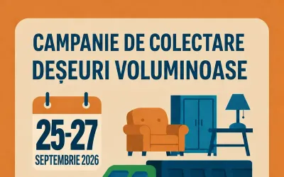 Colectare gratuită a deșeurilor voluminoase în municipiul Deva — 25–27 septembrie 2026
