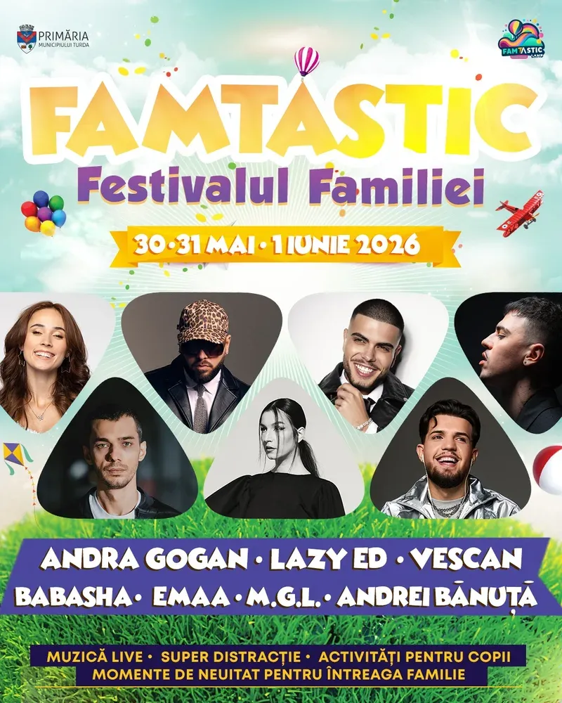 FamTAstic Land 2026: 30 mai – 1 iunie — Trei zile de spectacole, concerte și activități pentru întreaga familie
