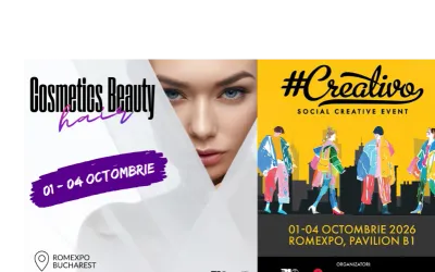 Cosmetics Beauty Hair 2026 și #Creativo încep în câteva zile la ROMEXPO: lansări în premieră, demonstrații live și workshopuri gratuite de modă și design