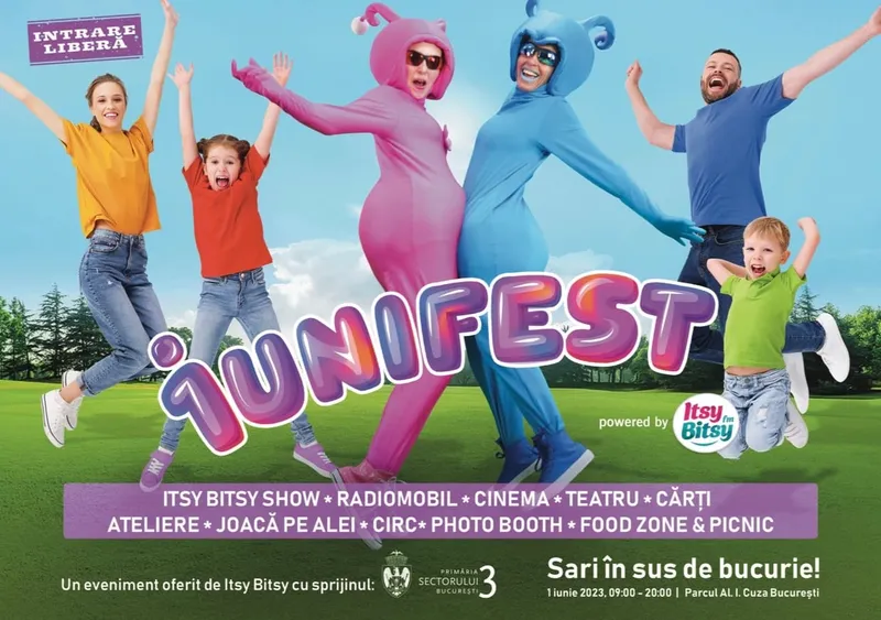 1uniFEST, în Sectorul 3. Cea mai mare sărbătoare a copiilor din România se întâmplă în parcul Alexandru Ioan Cuza
