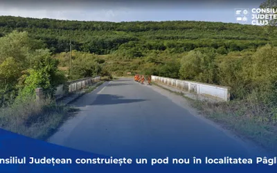 Consiliul Județean construiește un pod nou în localitatea Pâglișa