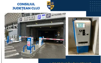 A fost pus în funcțiune noul sistem de parcaj din cadrul parcării subterane a stadionului Cluj Arena