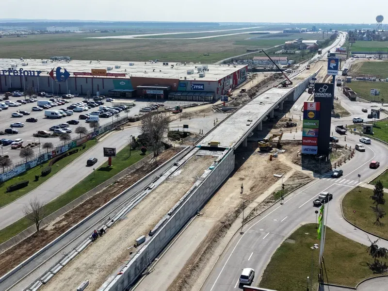 Avansează lucrările la pasajele rutiere de pe Calea Aradului: aproape 1 km de infrastructură nouă