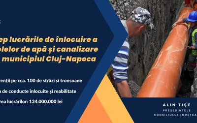 Încep lucrările de înlocuire a rețelelor de apă și canalizare din municipiul Cluj-Napoca