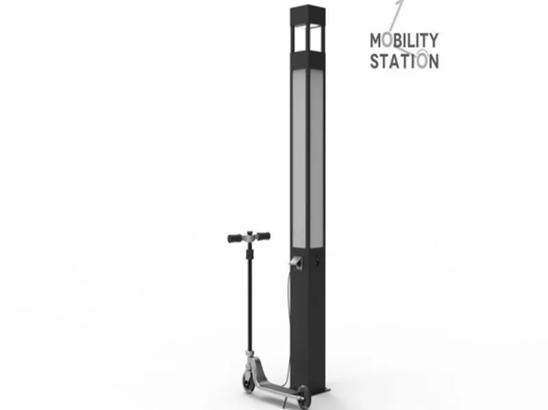 Statie incarcare trotinete/biciclete electrice-alimentata la retea