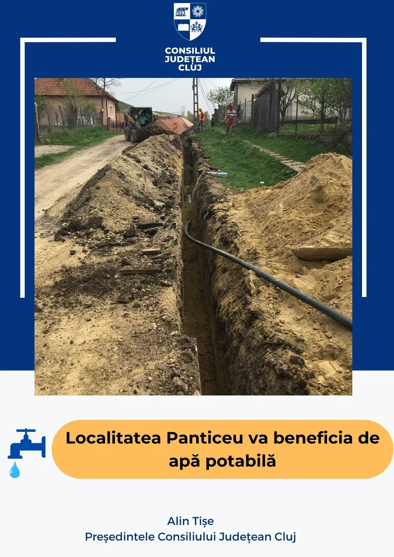Localitatea Panticeu va beneficia de apă potabilă