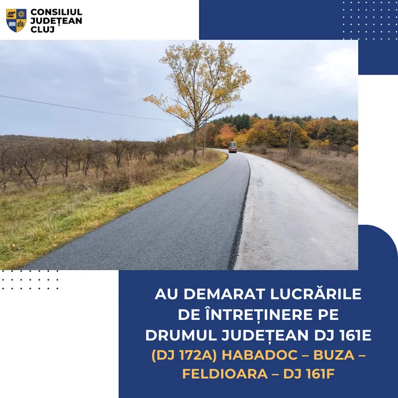 Au demarat lucrările de întreținere pe drumul județean DJ 161E