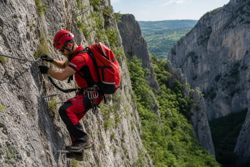 Traseul de Via Ferrata din Cheile Turzii, reverificat — corespunzător din punct de vedere tehnic