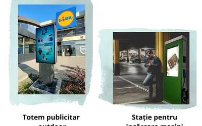 Stații pentru încărcarea mașinilor electrice / Totemuri digitale indoorși outdoor