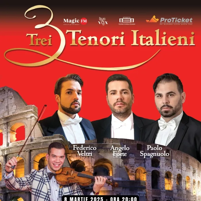 „3 Tenori Italieni” – Un spectacol de neuitat de Ziua Femeii, la Deva