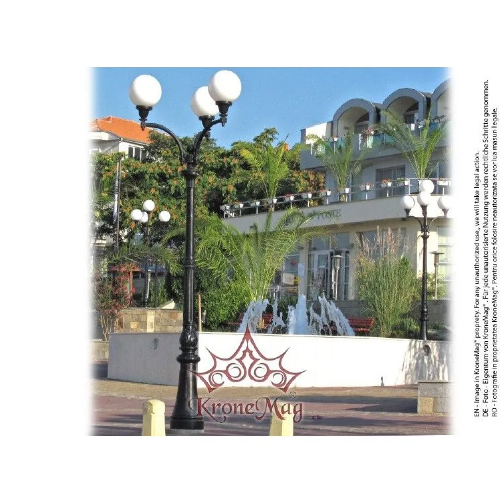 Stâlp Iluminat Exterior Stradal, Parc din Fontă 1H-M3