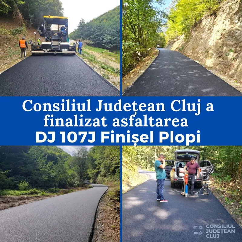 Consiliul Județean a finalizat asfaltarea DJ 107J (DJ 107M) – Finișel – Plopi