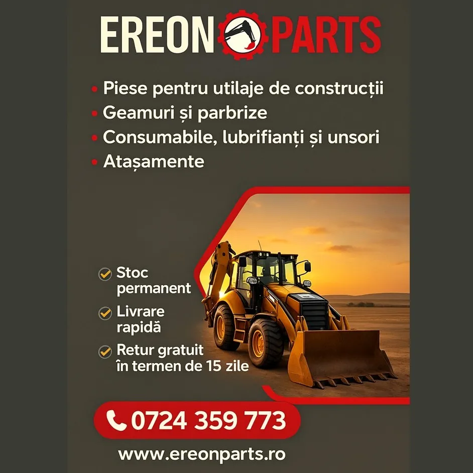 Piese, componente și geamuri pentru utilaje