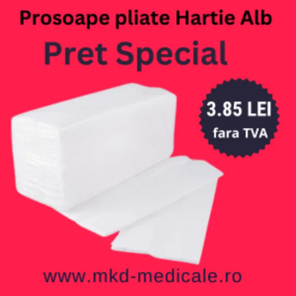 Prosoape hartie pliate alb