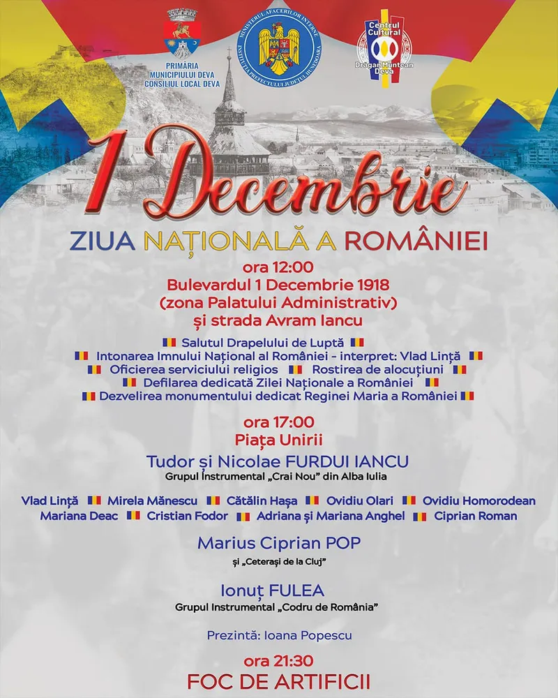 Închideri și restricții de circulație pentru desfășurarea festivităților și a paradei militare organizate de Ziua Națională a României