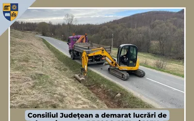 Lucrări de întreținere pe trei drumuri județene din zona de munte