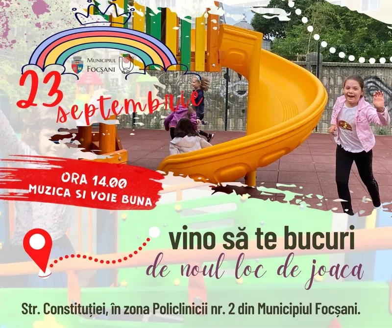 Primăria Municipiului Focșani inaugurează un nou loc de joacă