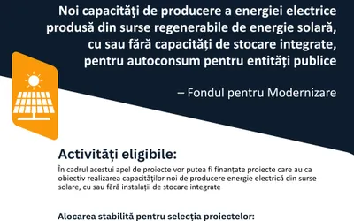 Surse regenerabile si stocare pentru autoconsum
