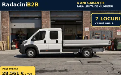 FIAT Ducato Maxi Cabină Dublă cu Benă – 2.2 Diesel, 140 CP