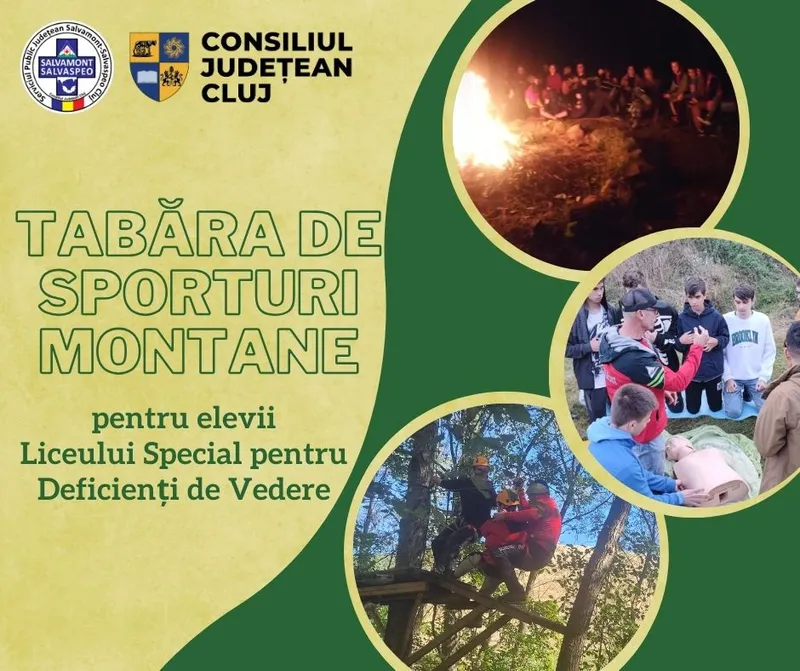 Tabără de sporturi montane pentru elevii Liceului Special pentru Deficienți de Vedere