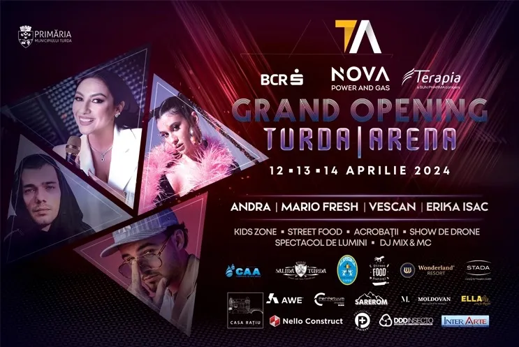 Program inaugurare sala polivalentă - Turda Arena!