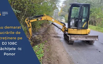Au demarat lucrările de întreținere pe drumul județean 108C Răchițele – Ic Ponor