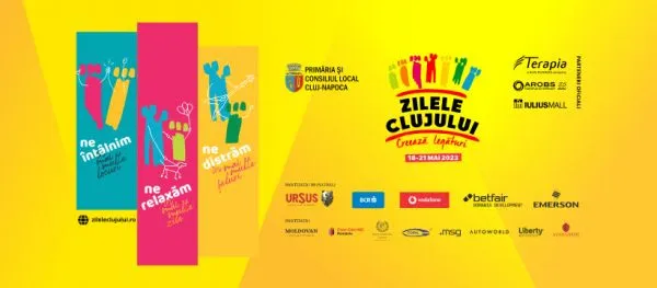 19 mai 2023 - Zilele Clujului - ziua 2: seară de concerte și spectacol de drone și proiecții video în Piața Unirii