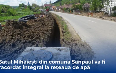 Satul Mihăiești din comuna Sânpaul, racordat integral la rețeaua de apă