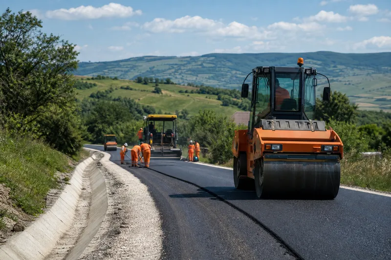 Consiliul Județean Cluj derulează lucrări de întreținere pe DJ 103G, tronson Tureni (km 36+830–41+787)