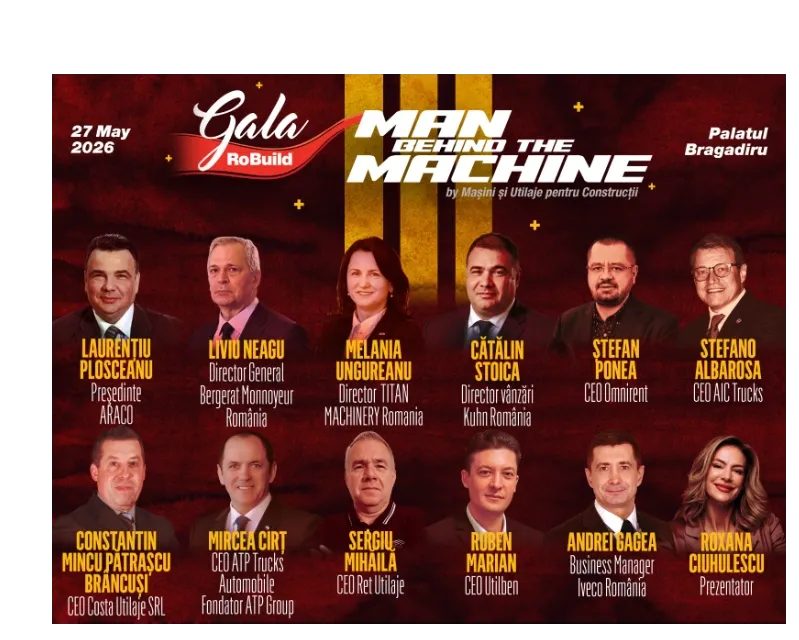 Gala „Man Behind the Machine” by Masini si Utilaje pentru Constructii 27 Mai 2026, Palatul Bragadiru