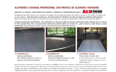 Alutrend  Covoraș profesional din profile de aluminiu standard.