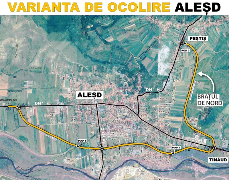 A început turnarea asfaltului pe Centura Aleșd