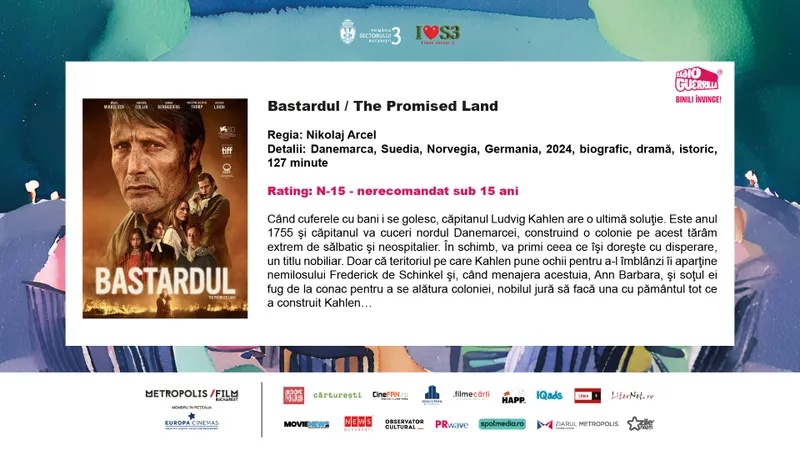 Start pentru noul sezon de „Cinema în aer liber”  „Bastardul” deschide seria proiecțiilor